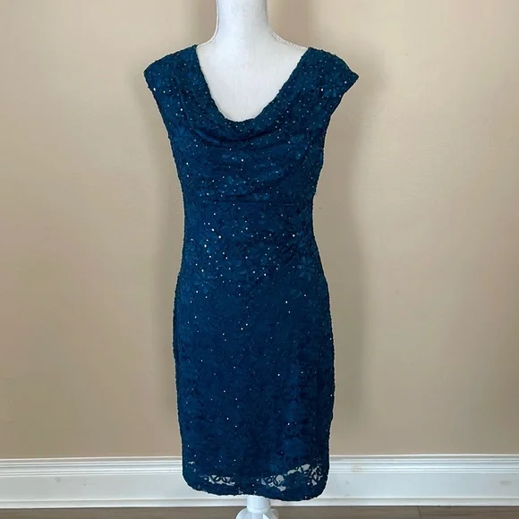 connected apparel sequin dress Connected Apparel Dresses | Connected Apparel Nwt Tiered Dress In Sage | Color: Gray/Green | Size: 16